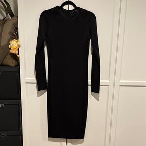 Zara Classic Black Long Sleeve Dress